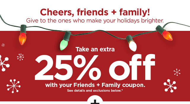 take an extra 25% off using promo code TIME4FAMILY. shop now.