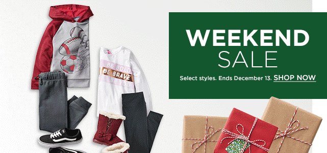 weekend sale. shop now.