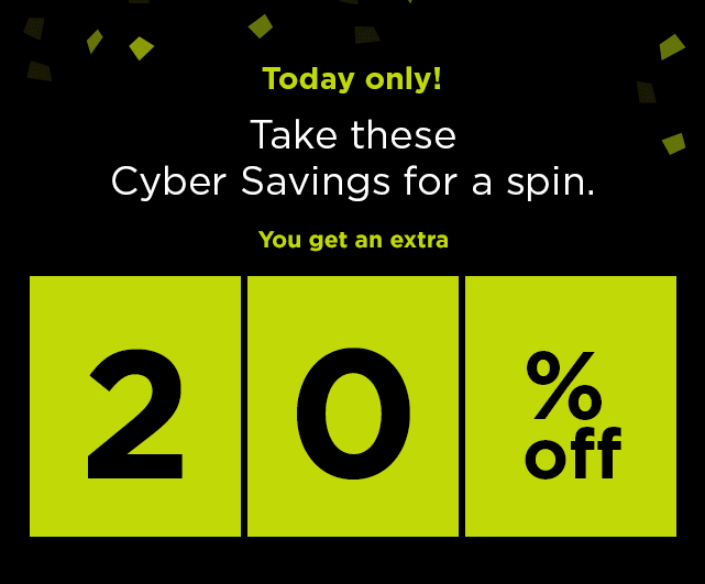 it's no mystery, you got an extra 20% off your purchase today. shop now.