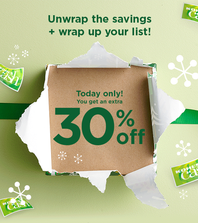 it's no mystery, you got an extra 30% off your purchase today. shop now.