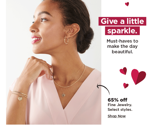 65% off fine jewelry for your valentine. shop now