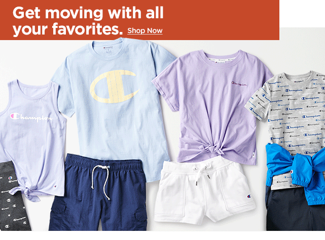 get moving with your all your favorites. shop active for the family.