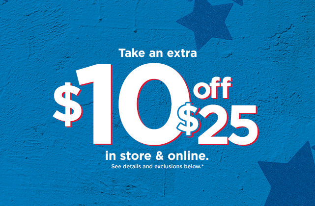 take $10 off your purchase of $25 or more using promo code TAKE10. shop now.