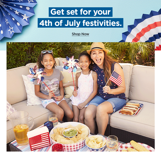 get set for your 4th of july festivities. shop now.