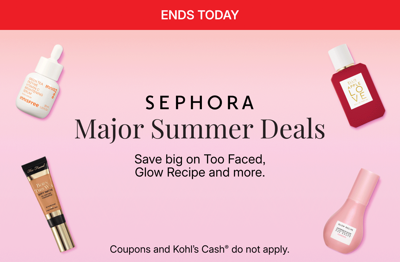 shop sephora major summer deals. up to 50% off beauty. 20% off select face moisturizers. up to 25% off select shampoos and conditioners