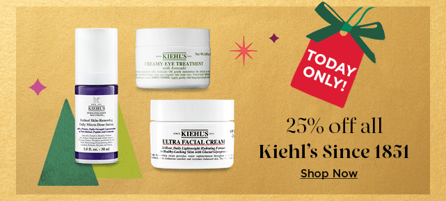 25% off kiehls.  shop now.