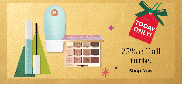 25% off tarte.  shop now.