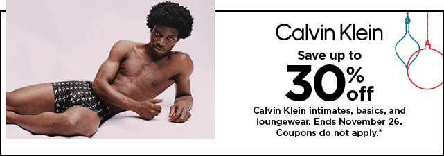 save up to 30% off on calvin klein intimates, basics and loungewear.  shop now.