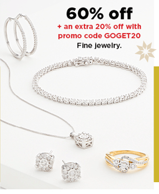 60% off plus take an extra 20% off with promo code GOGET20 on fine jewelry. shop now.