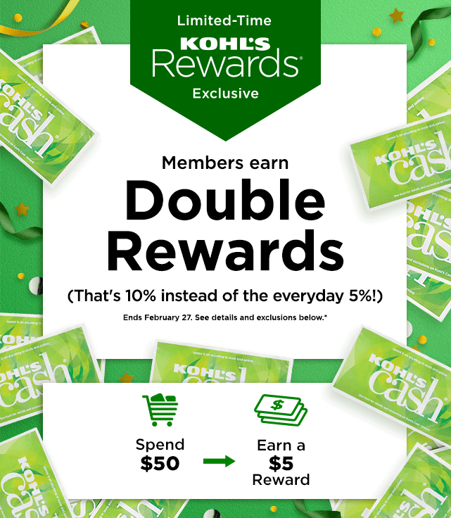 members earn double rewards for every dollar spent any way you pay. shop now.