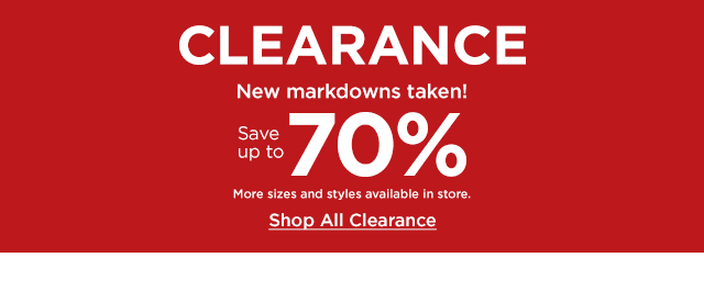 CLEARANCE New markdowns taken! 70% T P e Shop All Clearance 