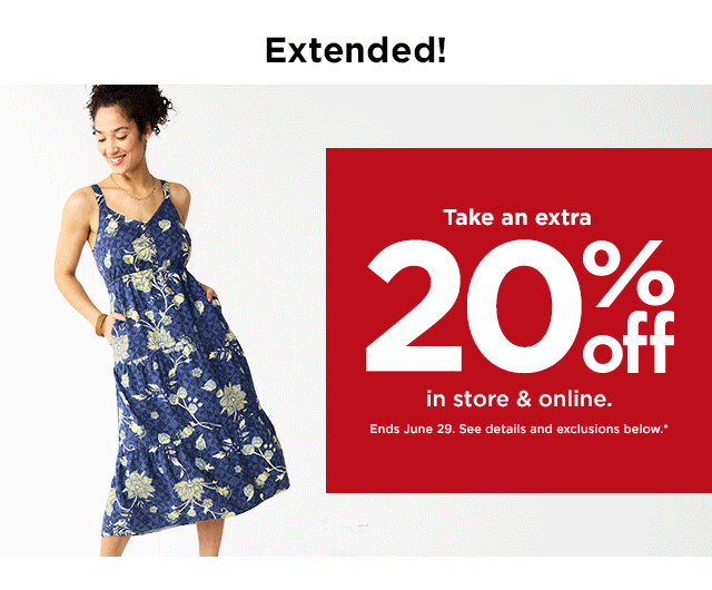 take an extra 20% off instore and online using promo code GOSHOP20. shop now.