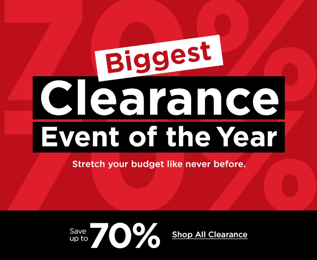 save up to 70%. shop all clearance.