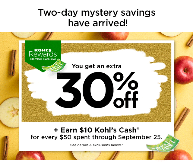 it's no mystery, you got an extra 30% off your purchase today. shop now.