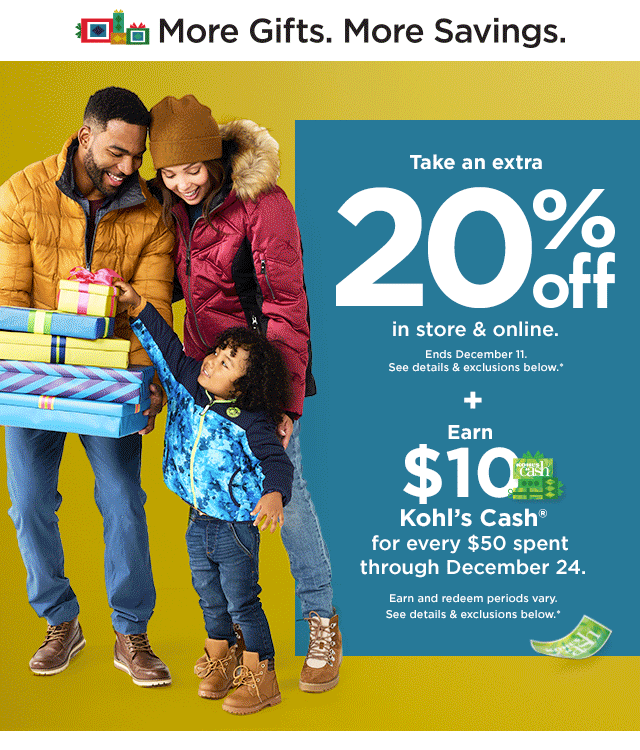 take an extra 20% off in store an online. shop now.