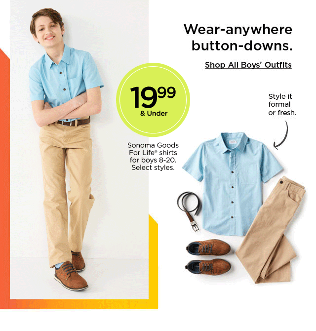 wear anywhere button downs. shop all boys' outfits.