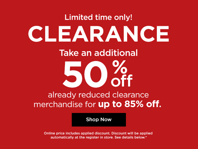 An extra 50% off clearance? Time to shop! 🕛 - Kohls