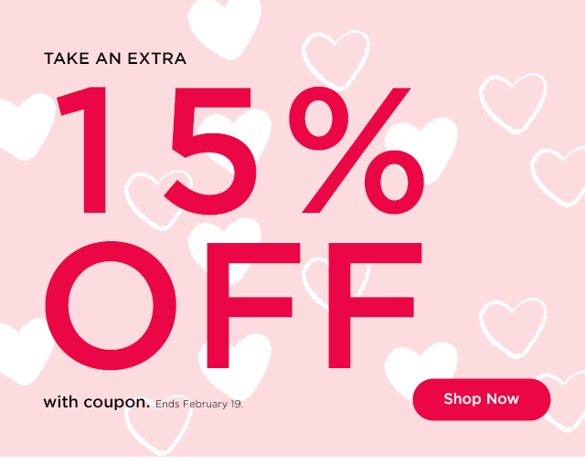 take an extra 15% off with coupon. shop now.