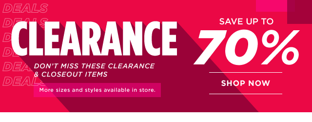 shop clearance. 