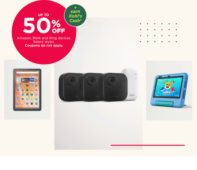 up to 50% off amazon, blink and ring devices