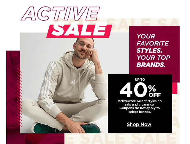 up to 40% off activewear. 