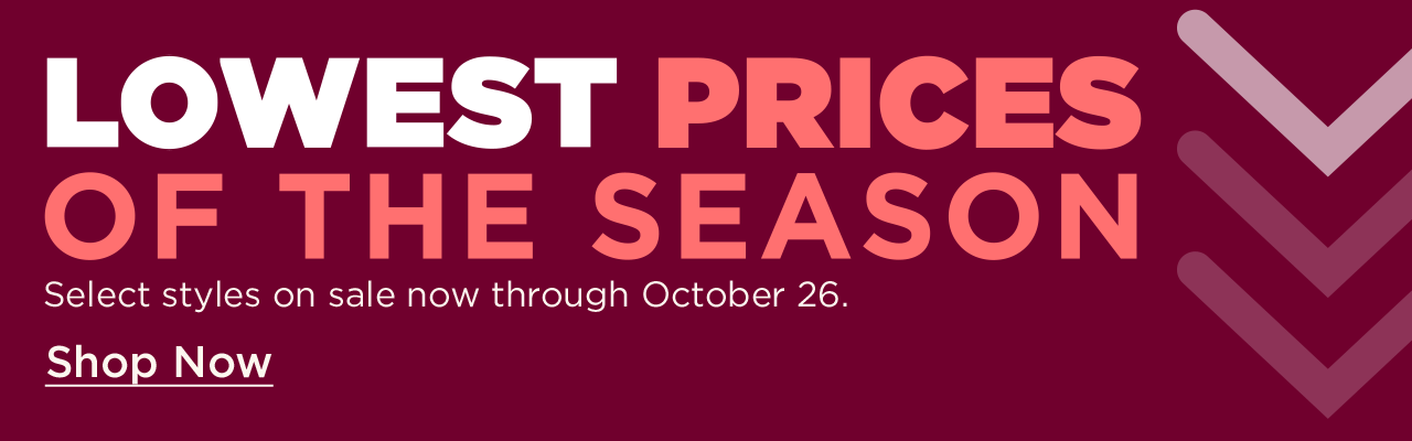 lowest prices of the season