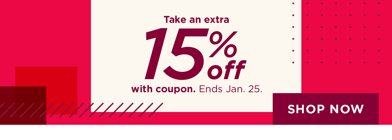 take an extra 15% off with coupon