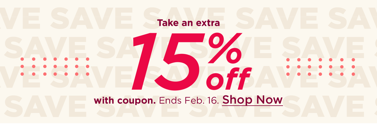 you get an extra 15% off with coupon