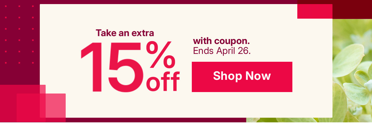 take an extra 15% off with coupon