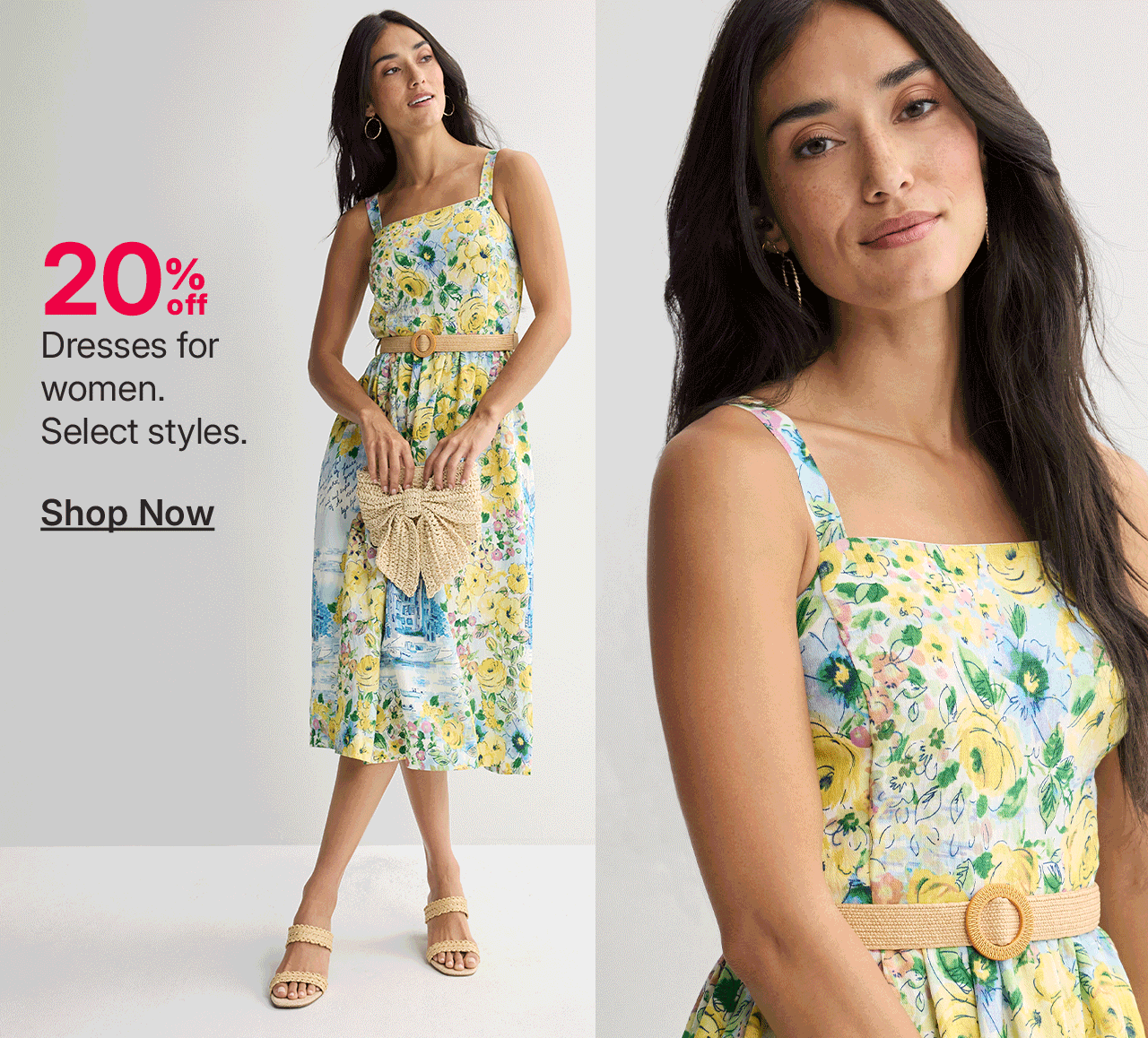 20% off dresses for women