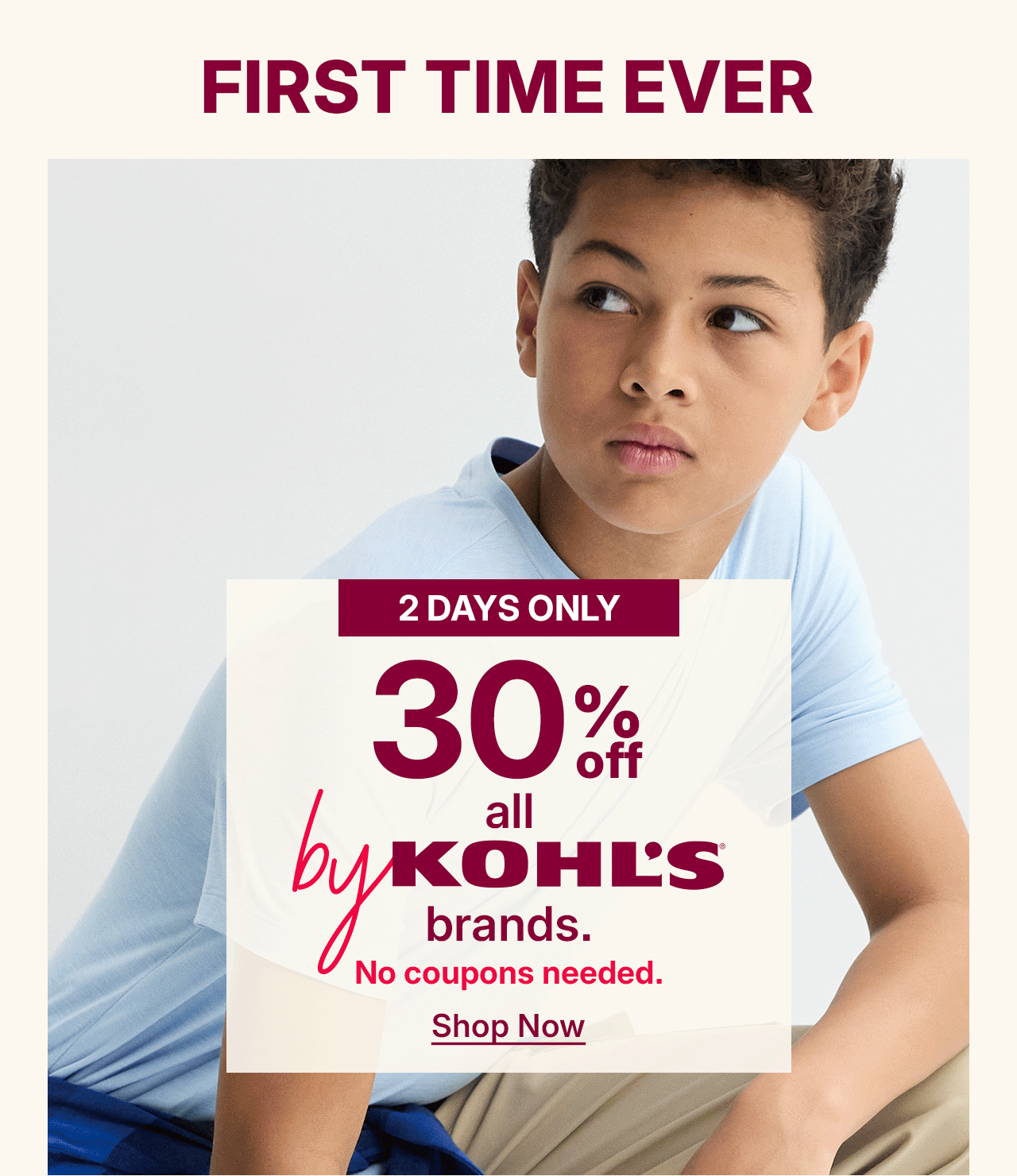 30% off all by kohl's brands