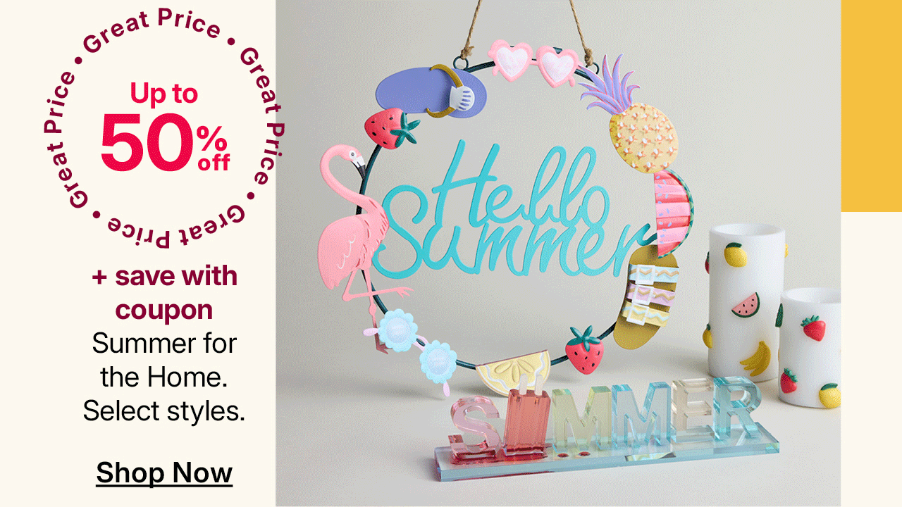 up to 40% off summer for the home