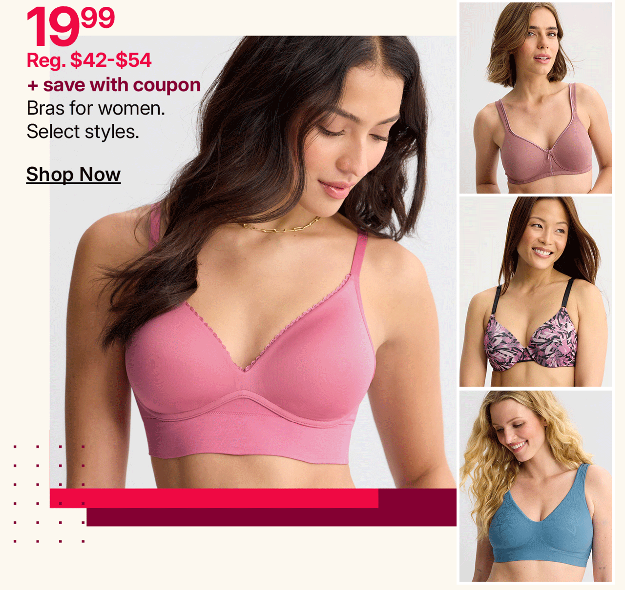 $19.99 plus save with coupon bras for women