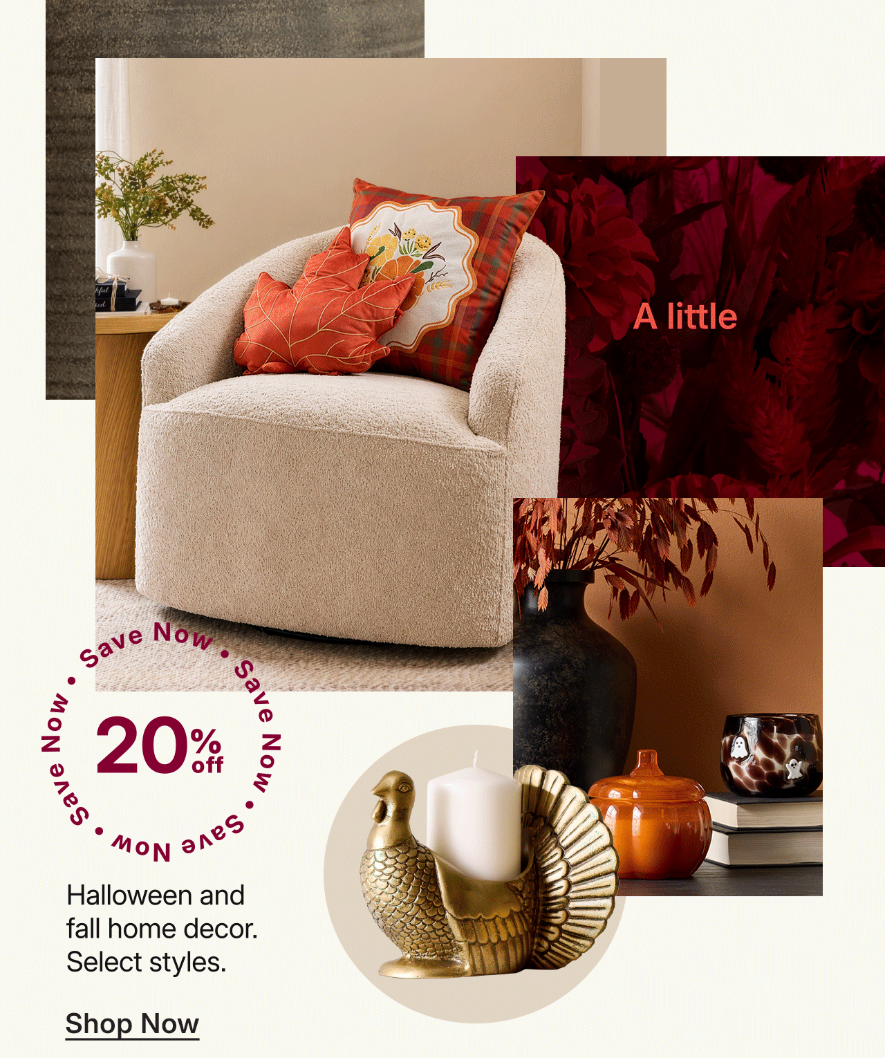 20% off halloween and fall home decor