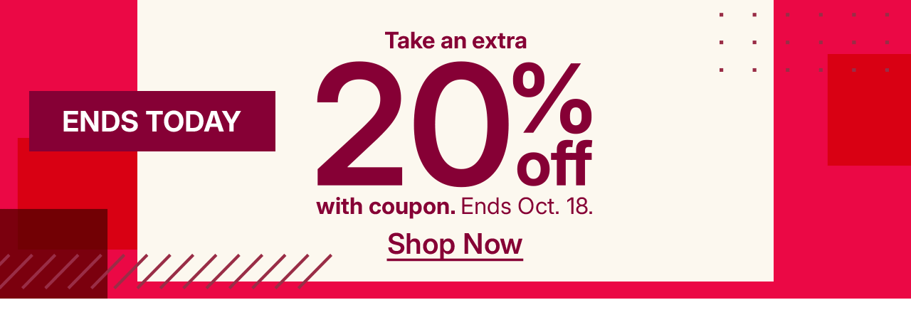 take an extra 20% off with coupon
