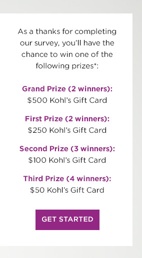 congrats! you've been selected to participate in a brief survey. as a thank you for taking the survey you'll have a chance to win a prize. get started now.