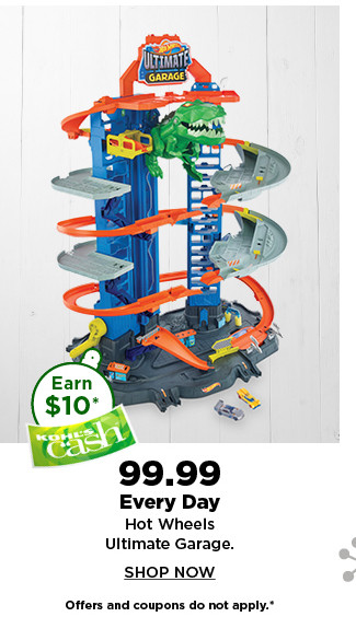 99.99 every day hot wheels ultimate garage. shop now.