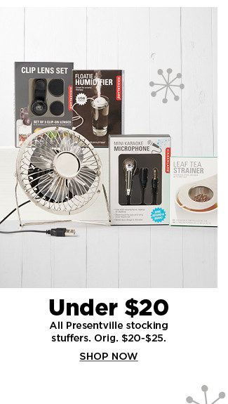 under $20 all presentville stocking stuffers. shop now.
