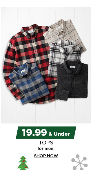 19.99 and under tops for men. shop now.