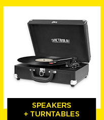 shop super deals on speakers and turntables
