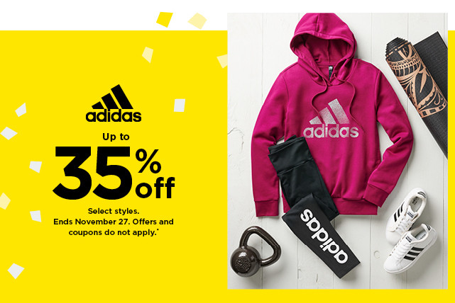 up to 35% off adidas. Select styles. Offers and coupons do not apply. Shop now.