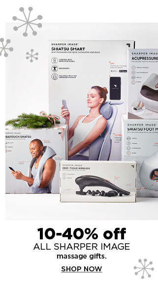 10-40% off sharper image massage gifts. shop now.