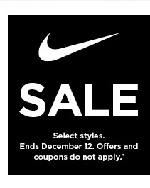 Nike sale for the family. Select styles. Offers and coupons do not apply. Shop now.