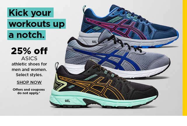 25% off asics athletic shoes for men and women. shop now.