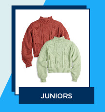 up to 50% off plus an extra 15% off with promo code SAVEMORE sweaters for juniors. shop now.