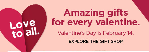 explore the Valentine's Day gift shop