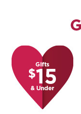 shop for valentines day gifts $15 and under