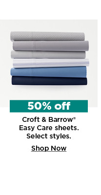 50% off croft and barrow easy care sheets. shop now.