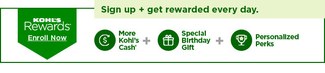 not a kohls rewards member? enroll now!