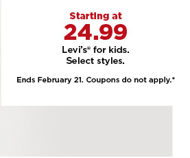 starting at 24.99 levis for kids. shop now.